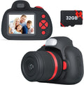 Kids Digital Camera 2.4 inch IPS Screen with Flash 32G SD Card Black T73050