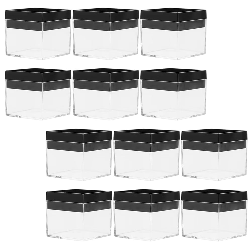 12 Pcs Mineral Storage Case Specimen Lid Tackle Boxes P3610