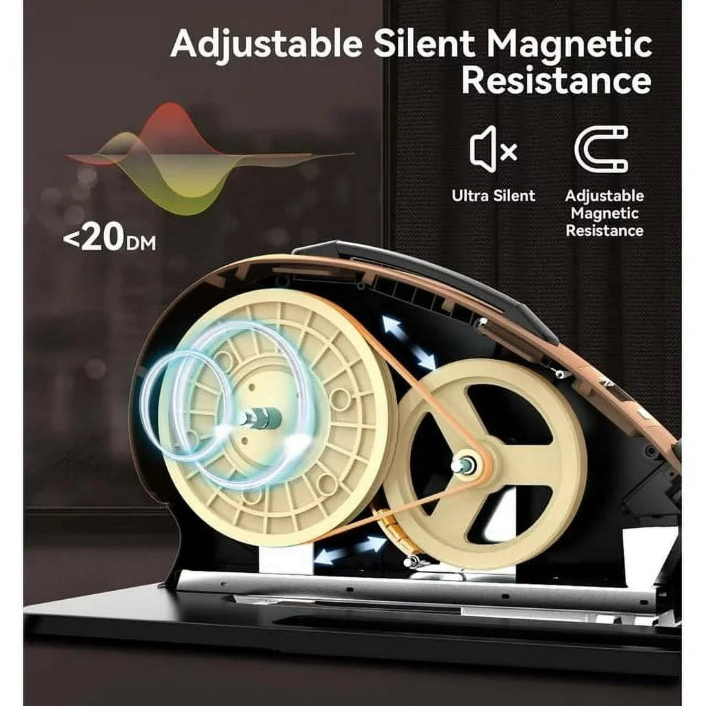 Under Desk Magnetic Elliptical Machine with Foot Massage M28453
