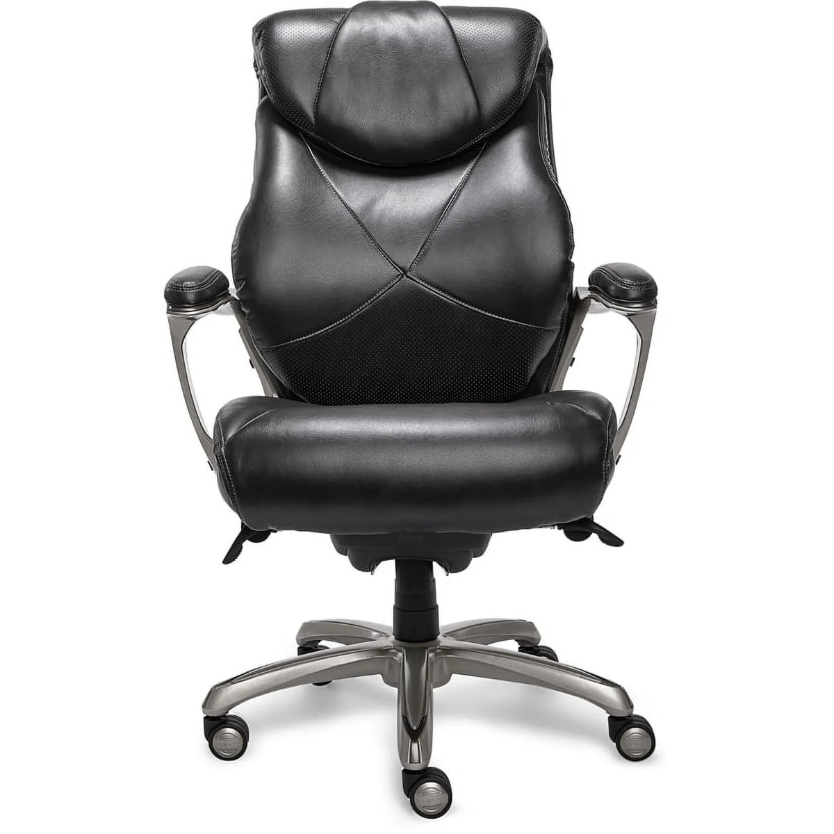 Black Faux Leather Metal Executive Office Chair U168