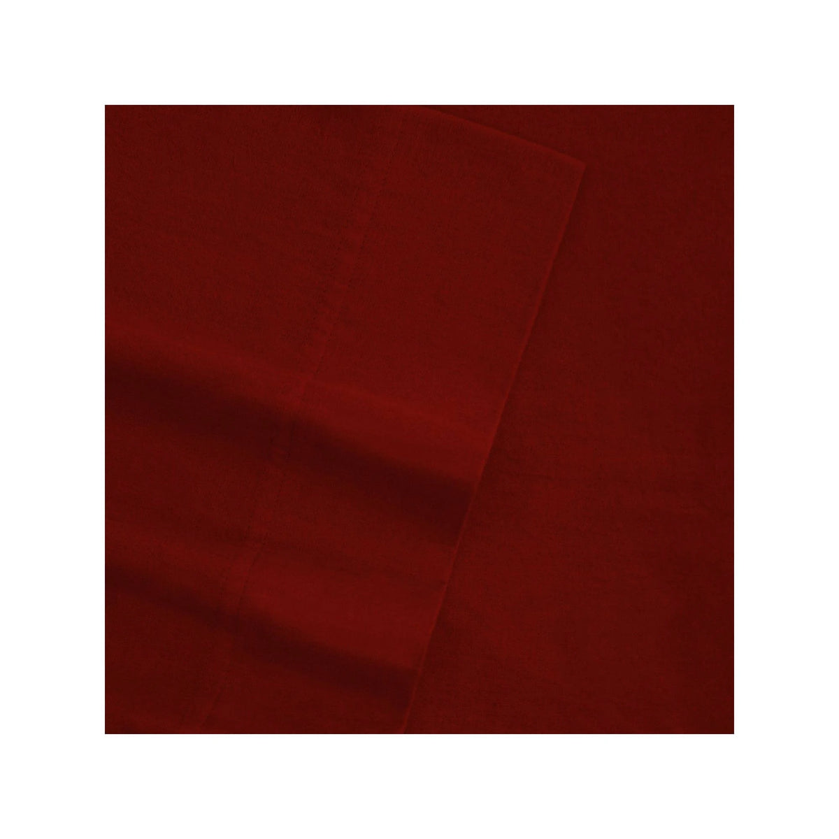 Solid Flannel Sheet Set, Queen, Deep Red Z9290