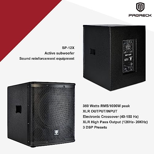12 inch 1000W Powered PA Subwoofer with Class-D Amplifier N362