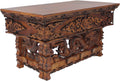 Solid Sheesham Wood Hand Carved Shrine Altar Table (Large, Dark) X126816