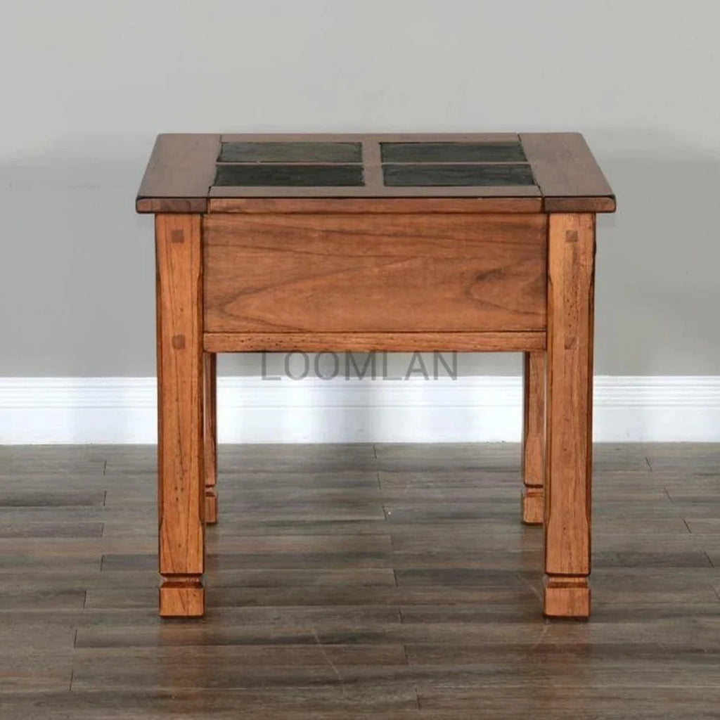 26" Transitional Wood End Table in Rustic Oak K945214