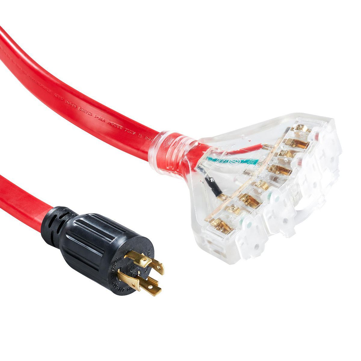 25 ft. 30 Amp 125/250V 4-Outlet Generator Extension Cord H53345