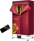 Electric Clothes Dryer Foldable Drying Rack 1500w 2-Tier Remote Control Heater K151