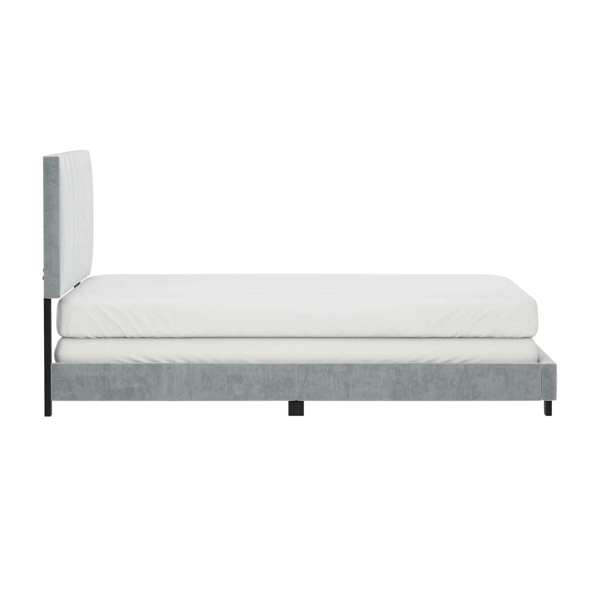 Platinum Gray Upholstered Queen Bed M2727
