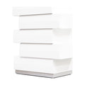 White 5 Drawer Poplar Wood Bedroom Chest E228698