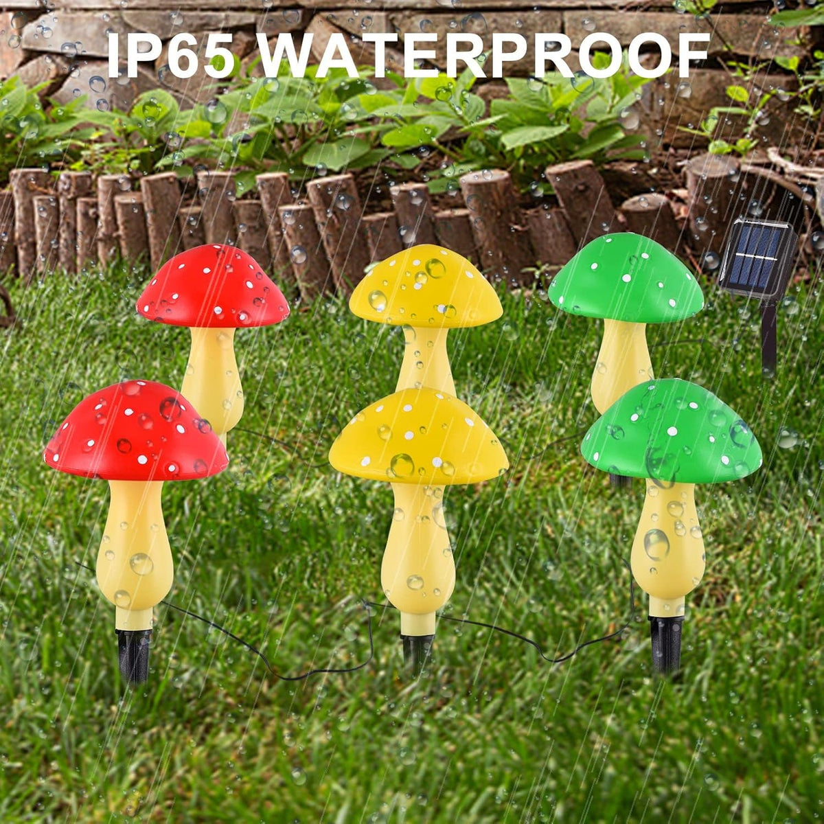 Solar Mushroom Lights Outdoor Waterproof LED Landscape Pathway Lights M528