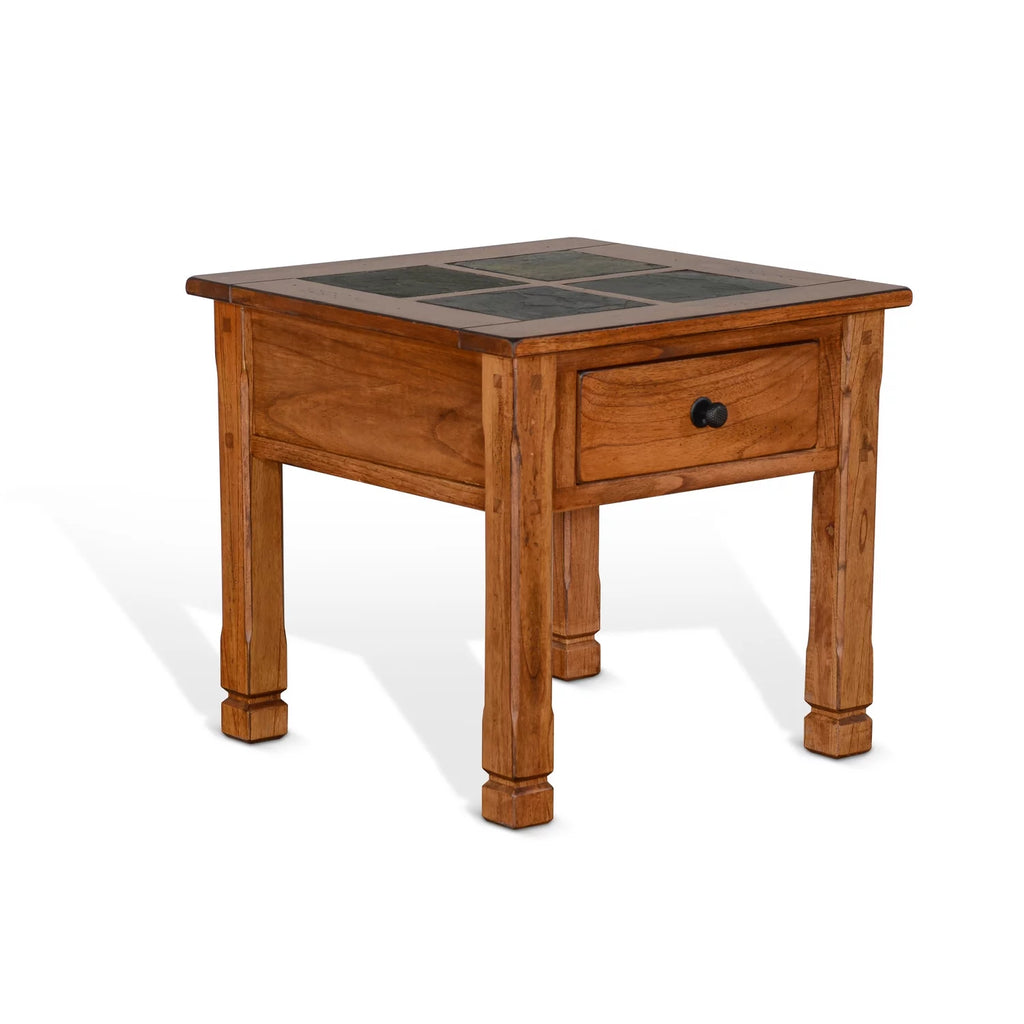 26" Transitional Wood End Table in Rustic Oak K945214