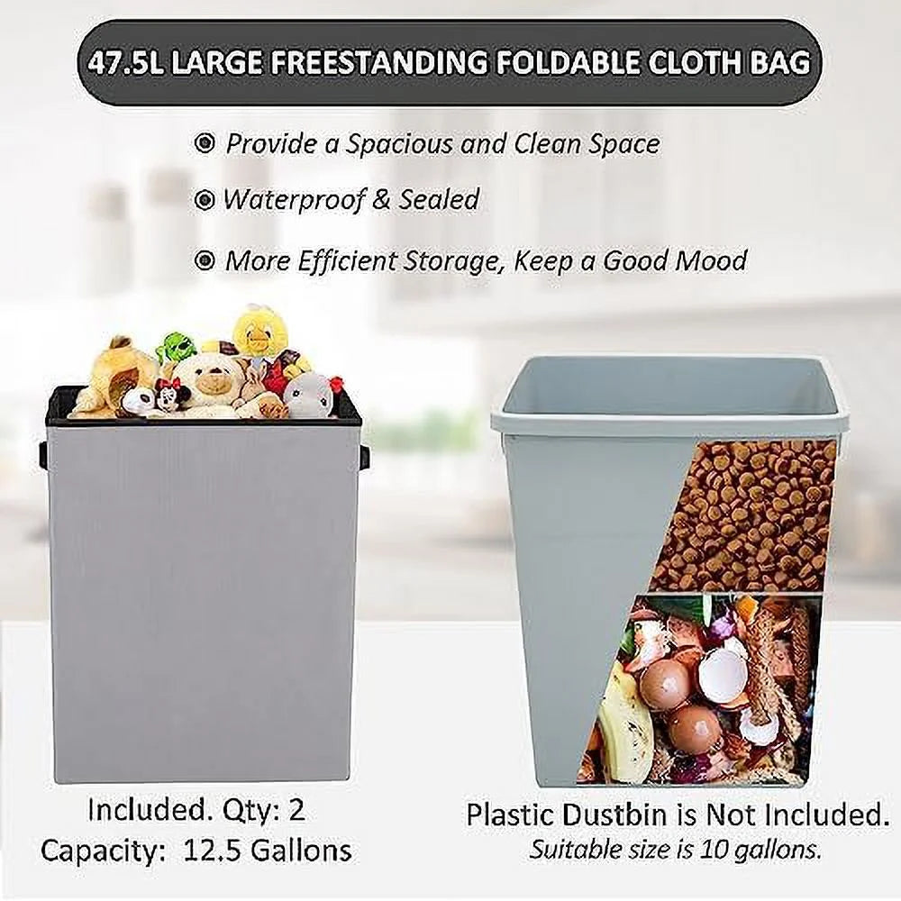 Double Tilt Out Trash Cabinet Laundry Hamper 20 Gallon Black G2188