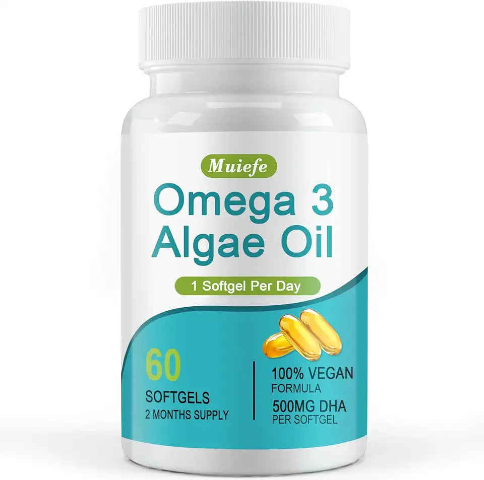 Vegan Omega-3 Algae Oil DHA 500 MG 60 Softgels Z193199