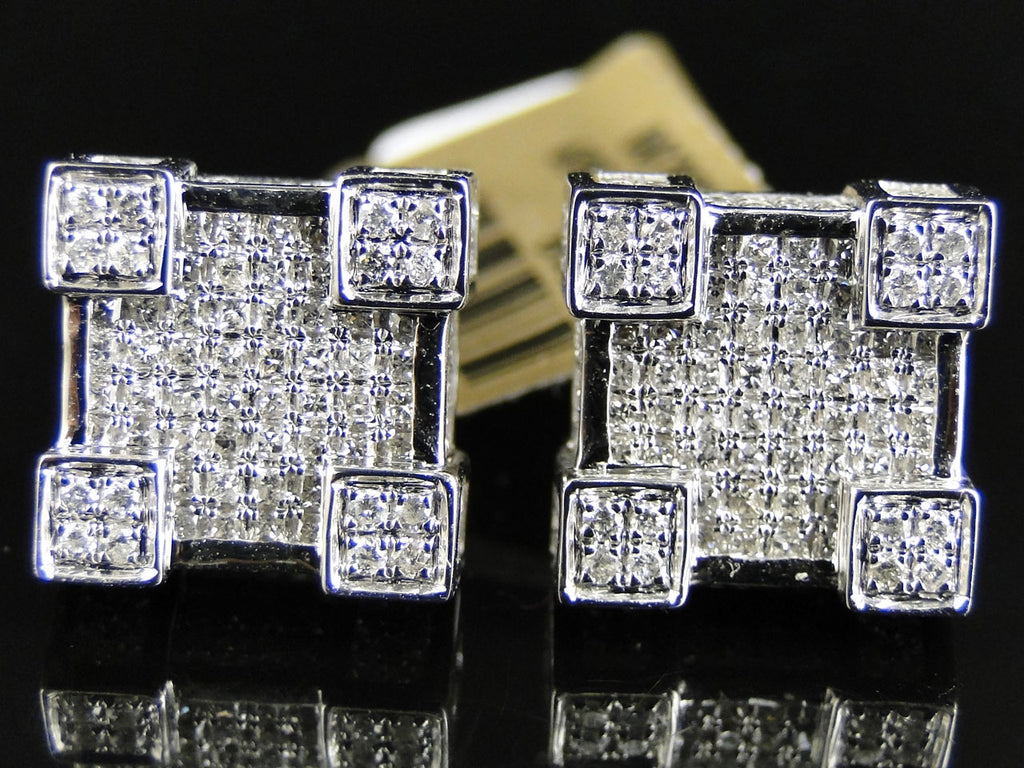 10k White Gold Diamond Earrings (2.50 Ct) Q895
