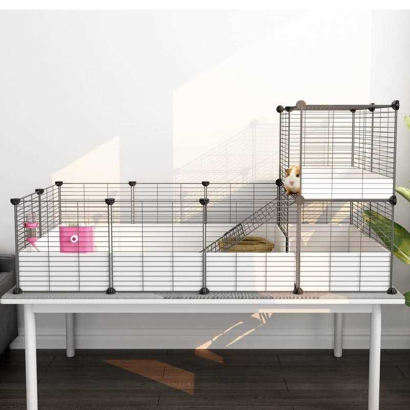 Guinea Pig Cage with Waterproof Plastic Bottom D21343