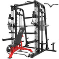 All-in-One Smith Machine Power Cage with Smith Bar and Cable Crossover Machine W7965