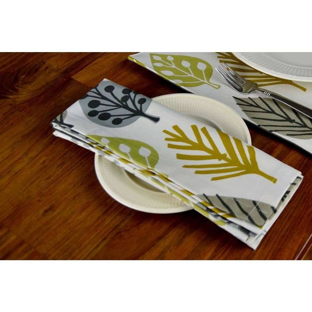 Ochre Yellow Cotton Napkin Set of 4 P23593