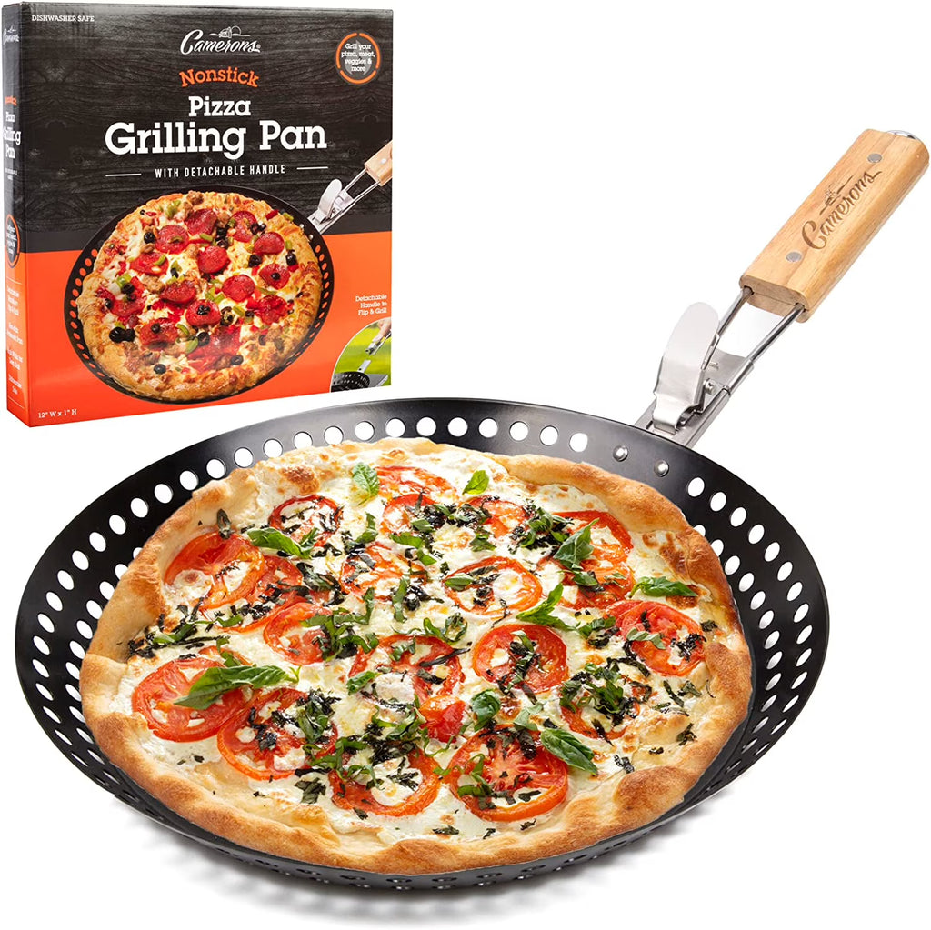 Perforated Non-stick Pizza Grill Pan with Removable Handle T5137