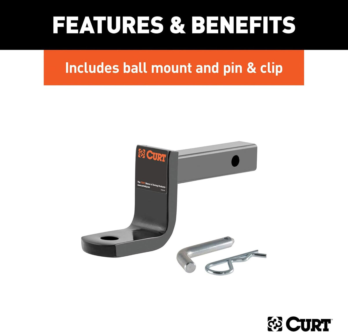 Class 2 Trailer Hitch with Ball Mount, 1-1/4-Inch Receiver V4511