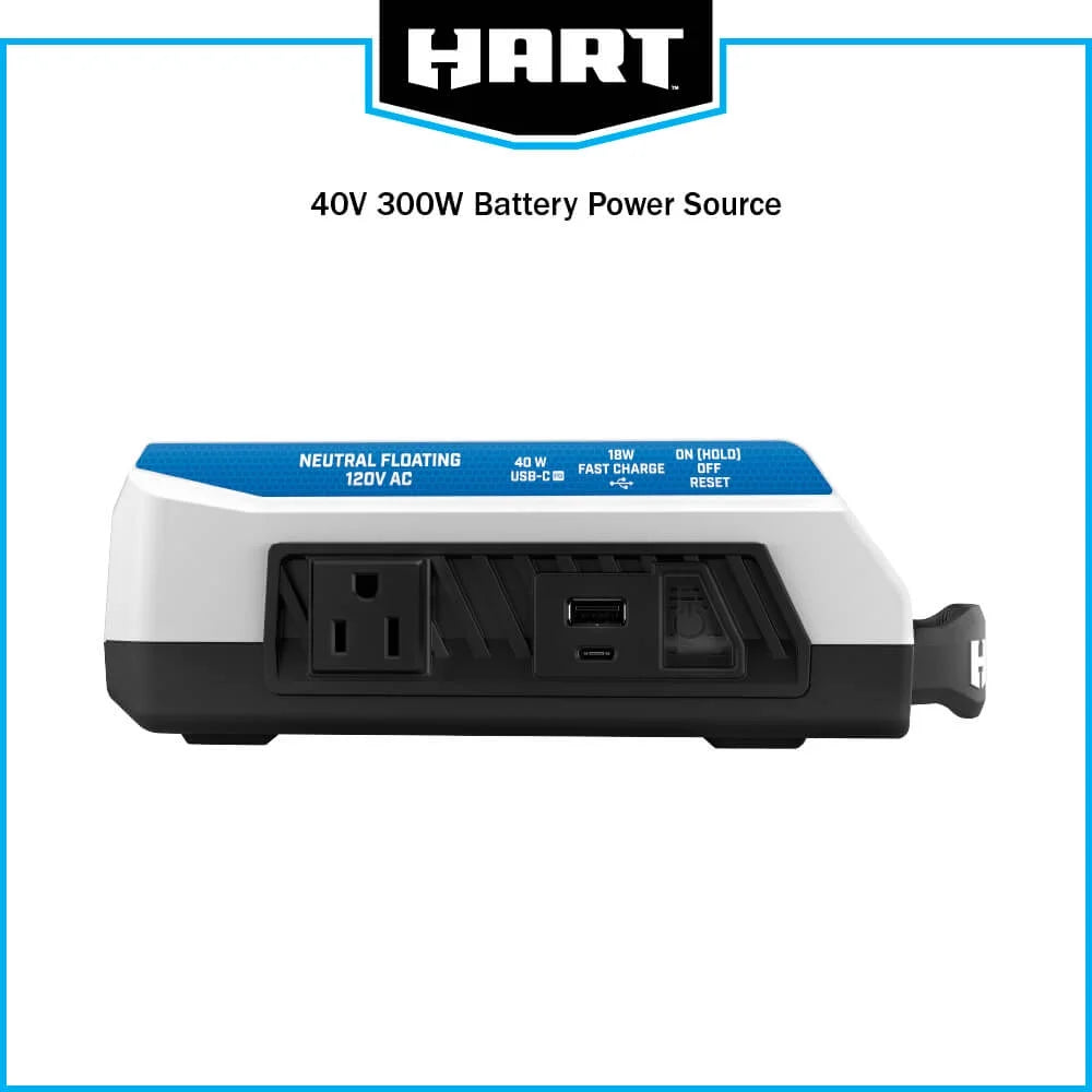 300 Watt Battery Powered Power Source with LED Light and Carry Handle C2187