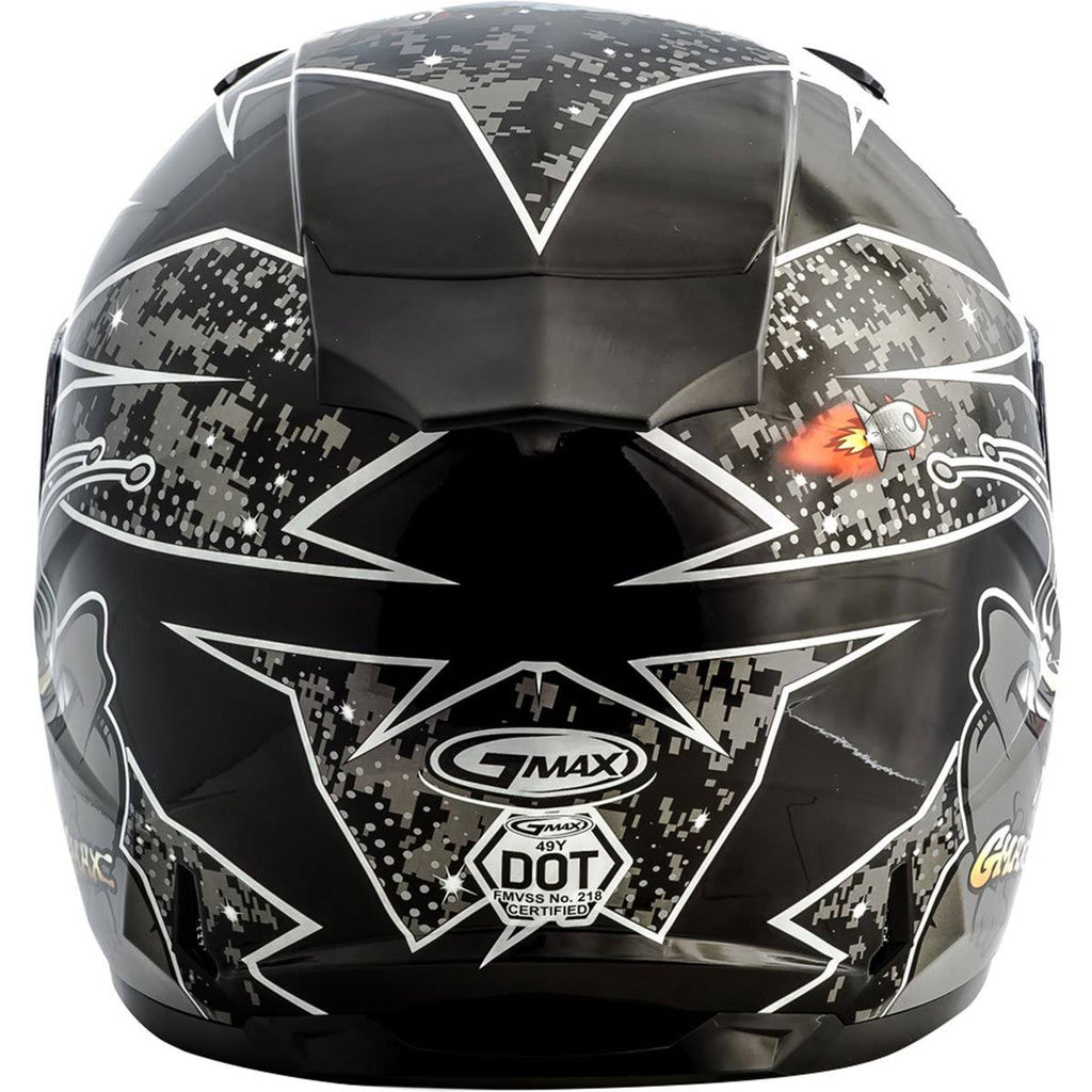 Full Face Alien Helmet Black/Blue R344579