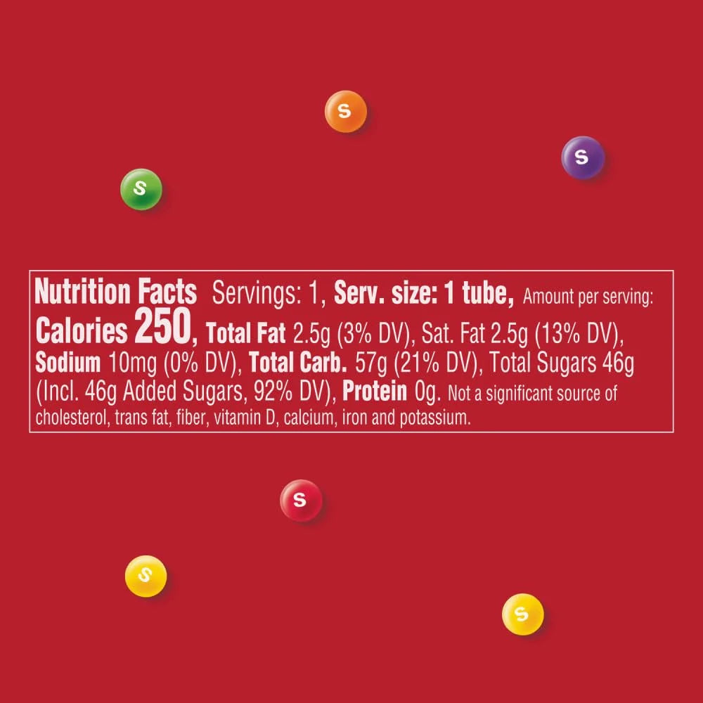 MEGA TUBE 2.2 OUNCE Skittles (Pack of 48) Q6666