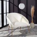 Cream Velvet Accent Chair V679
