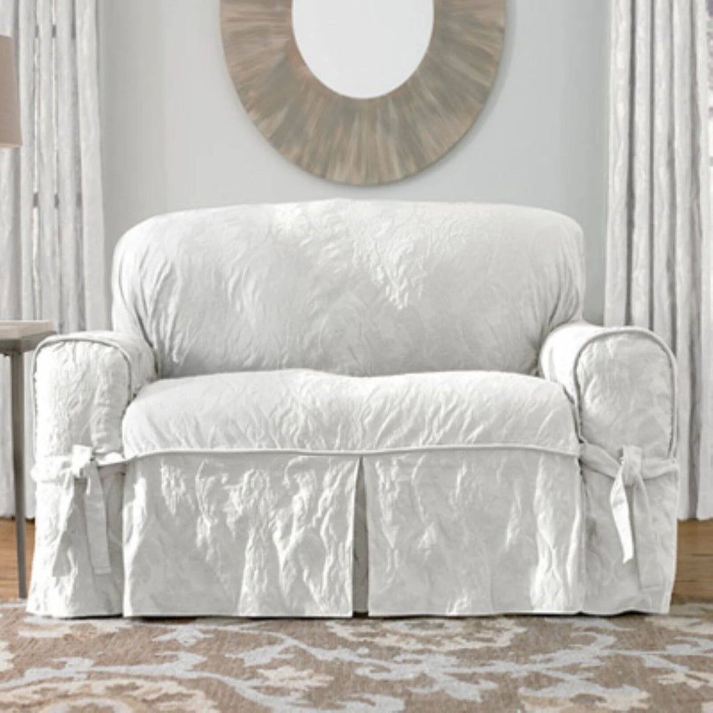 Matelasse Damask Loveseat Cover K6300