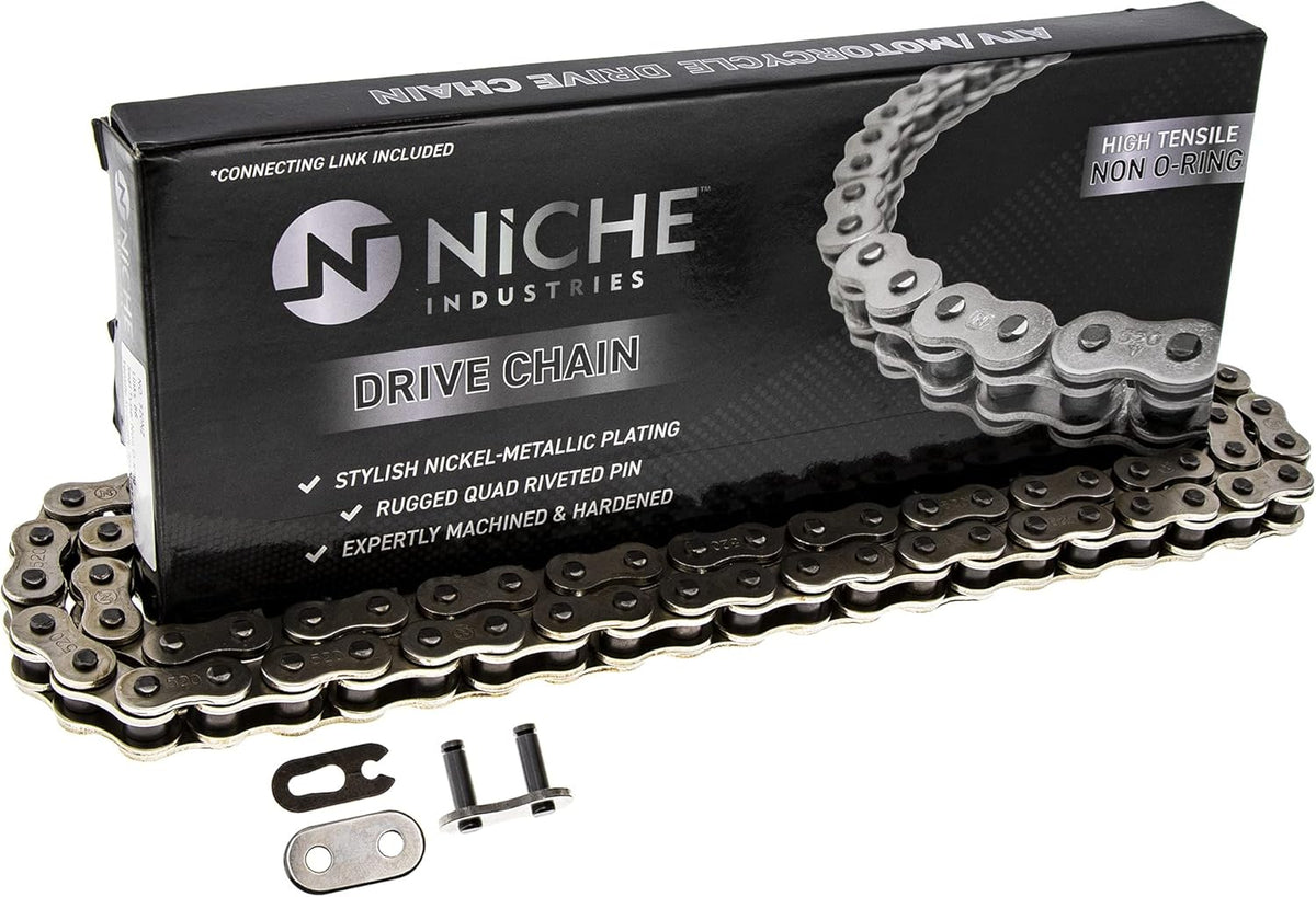 Drive Sprocket Chain Combo Front 11 Rear 34 Tooth 520NZ Standard 70 Links Pack of 2 F645007