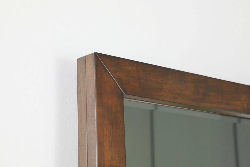 Rectangular Dresser Mirror Dark Brown S19262