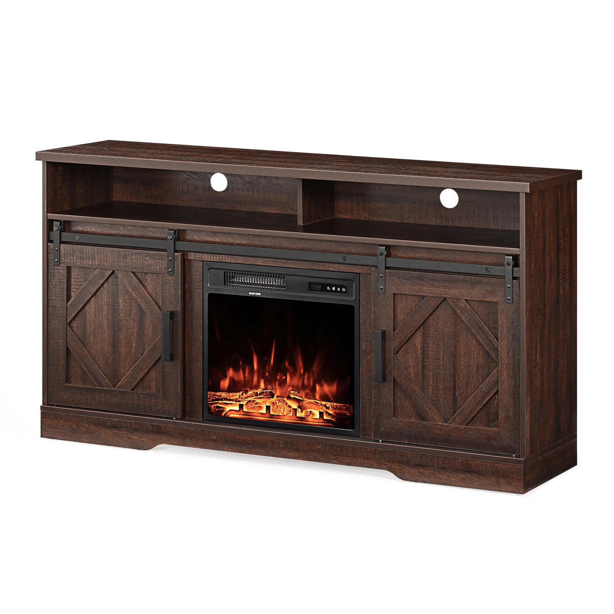 Brown Electric Fireplace TV Stand up to 65 inch K1950