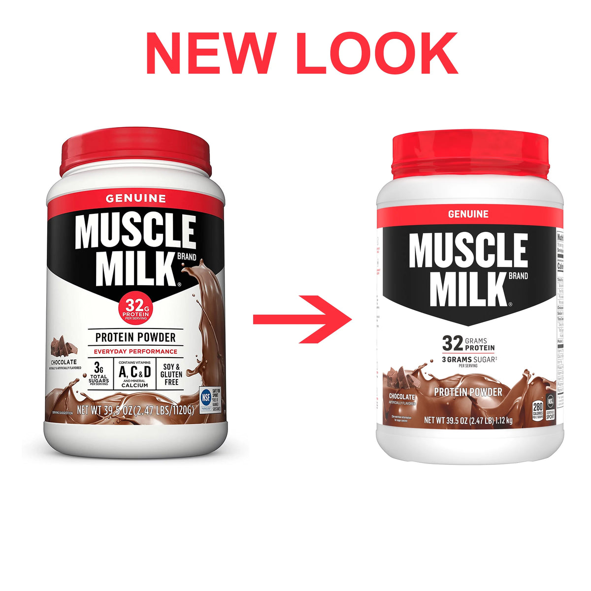 Chocolate Protein Powder, 2.47 Pound, 16 Servings J4069