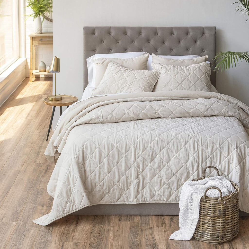 King Cotton Linen Percale Quilt Z86187