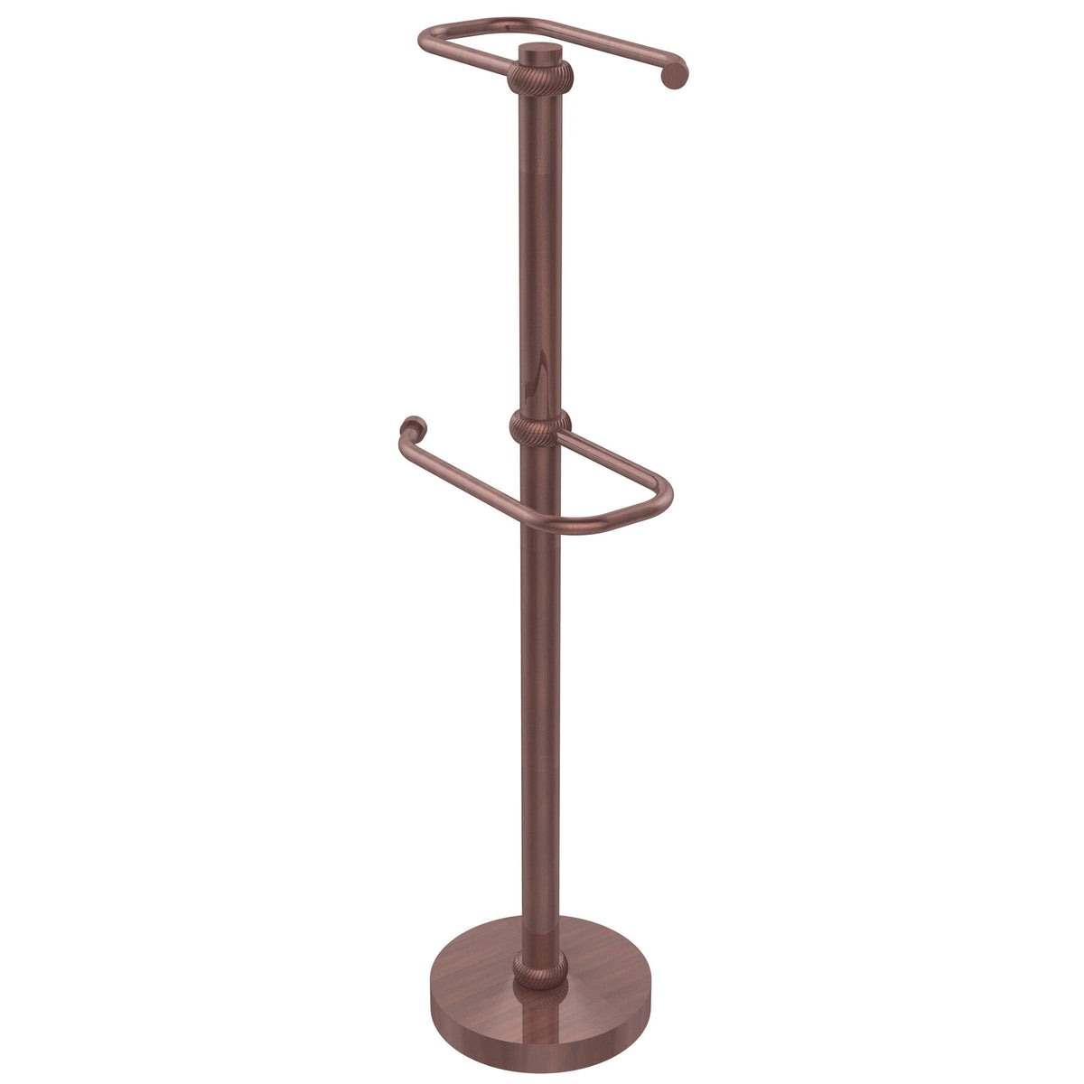 Satin Brass Free Standing Toilet Tissue Stand Z62019