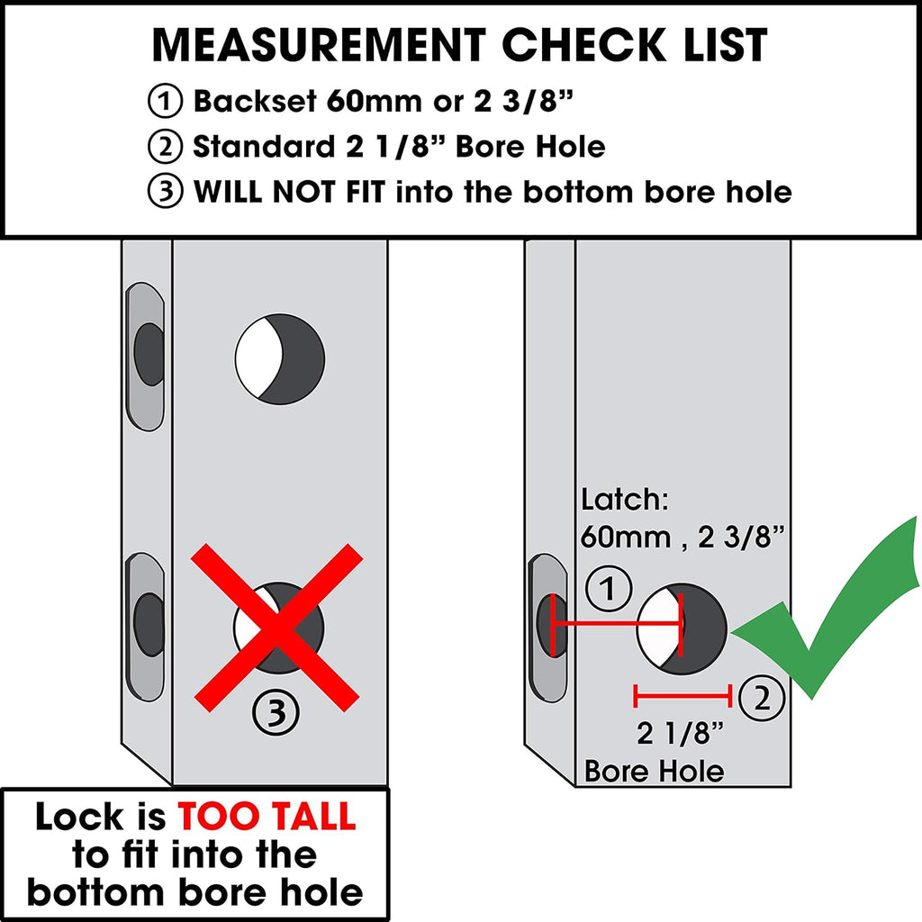 Mechanical Push Button Lever Lock, 60mm Backset, 13 Digit Keypad, Satin Chrome G61694