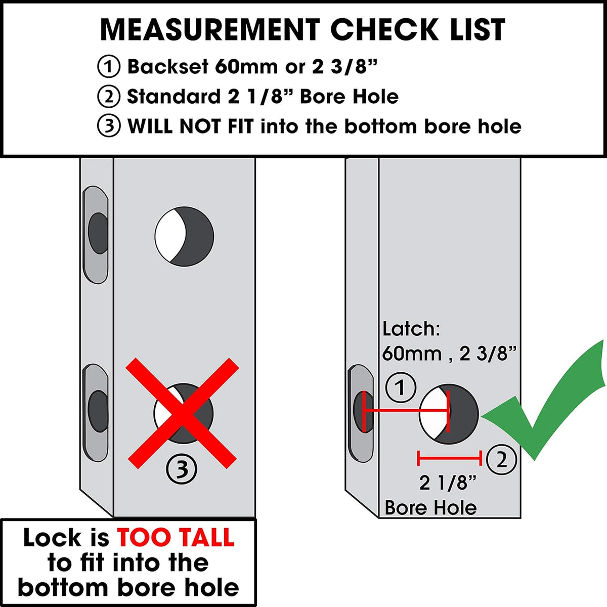Mechanical Push Button Lever Lock, 60mm Backset, 13 Digit Keypad, Satin Chrome G61694