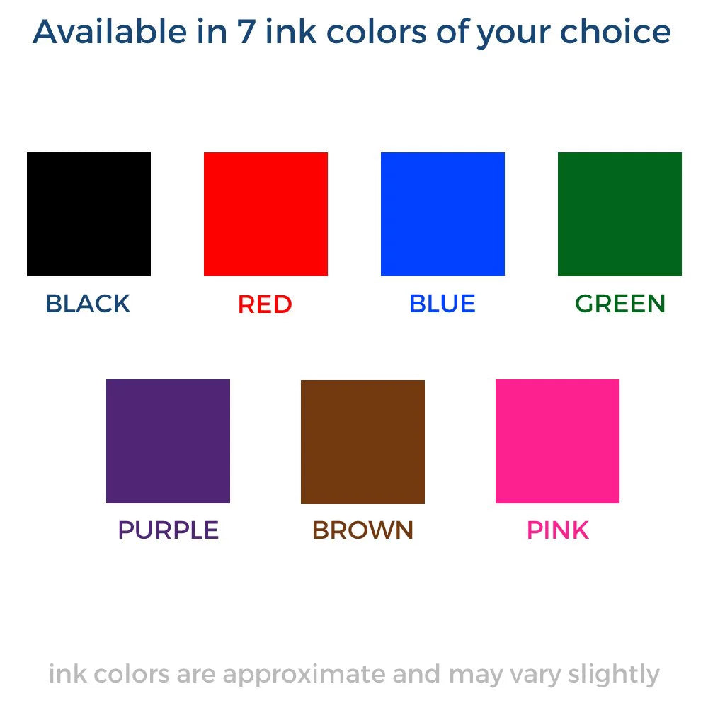 Large Pre-Inked Stamp with Pink Ink R5755