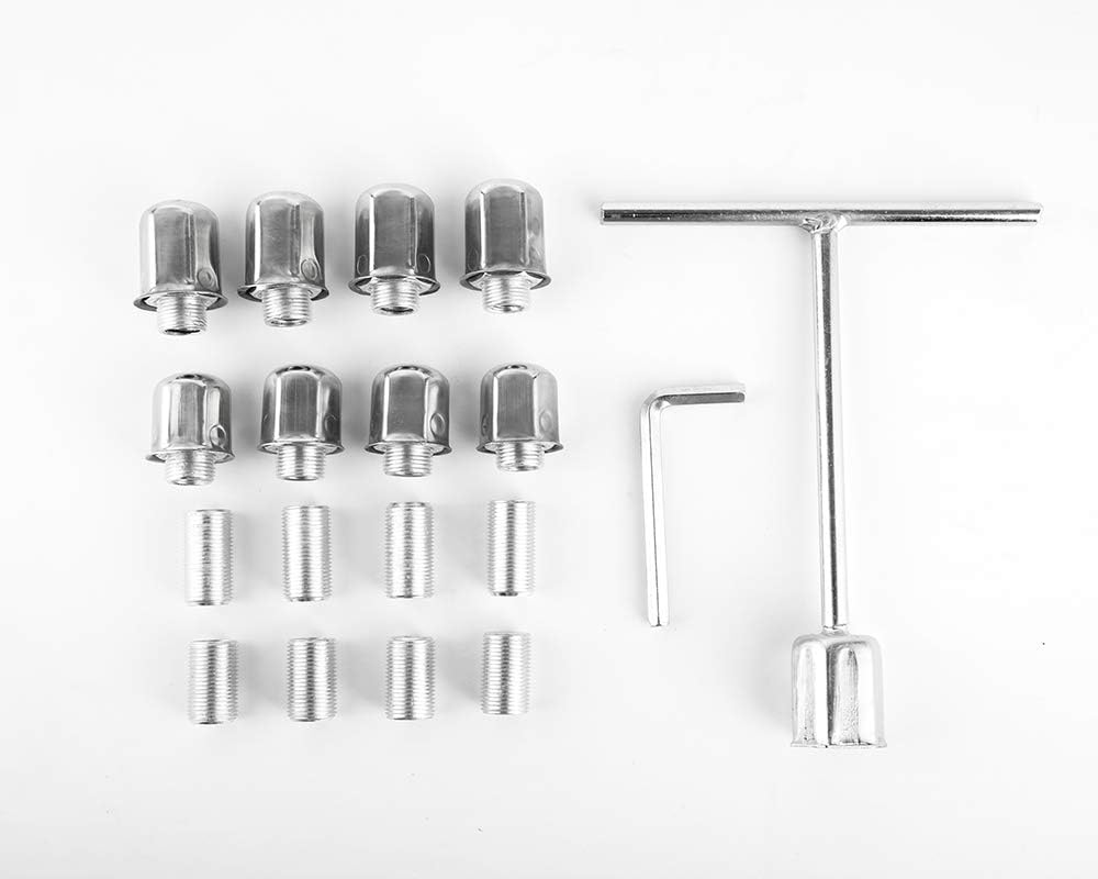 4pc 19.5inch Polished Stainless Steel Dually Wheel Simulators V26273