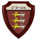 Rosewood Finish Coat of Arms Shield Plaque Q537