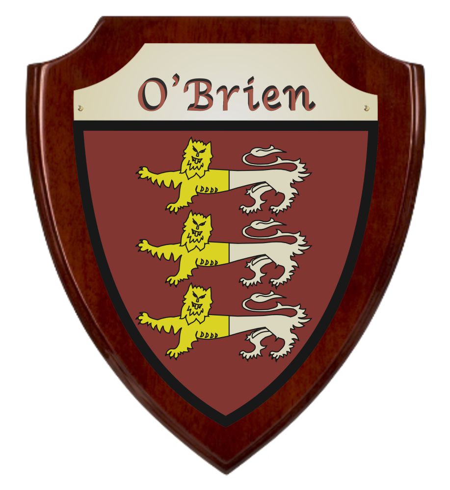 Rosewood Finish Coat of Arms Shield Plaque Q537