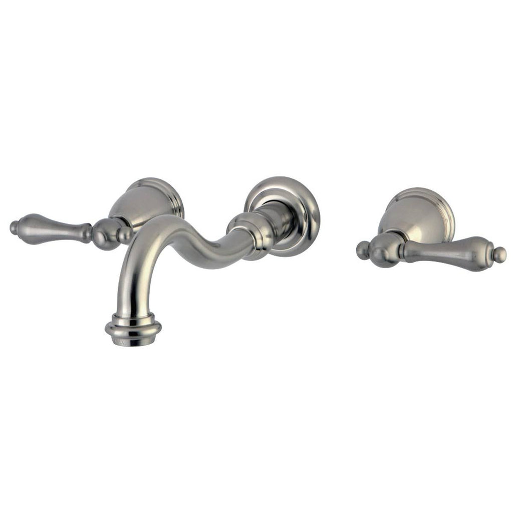 Vintage 2-Handle Wall Mount Bathroom Faucet, Matte Black Q98135