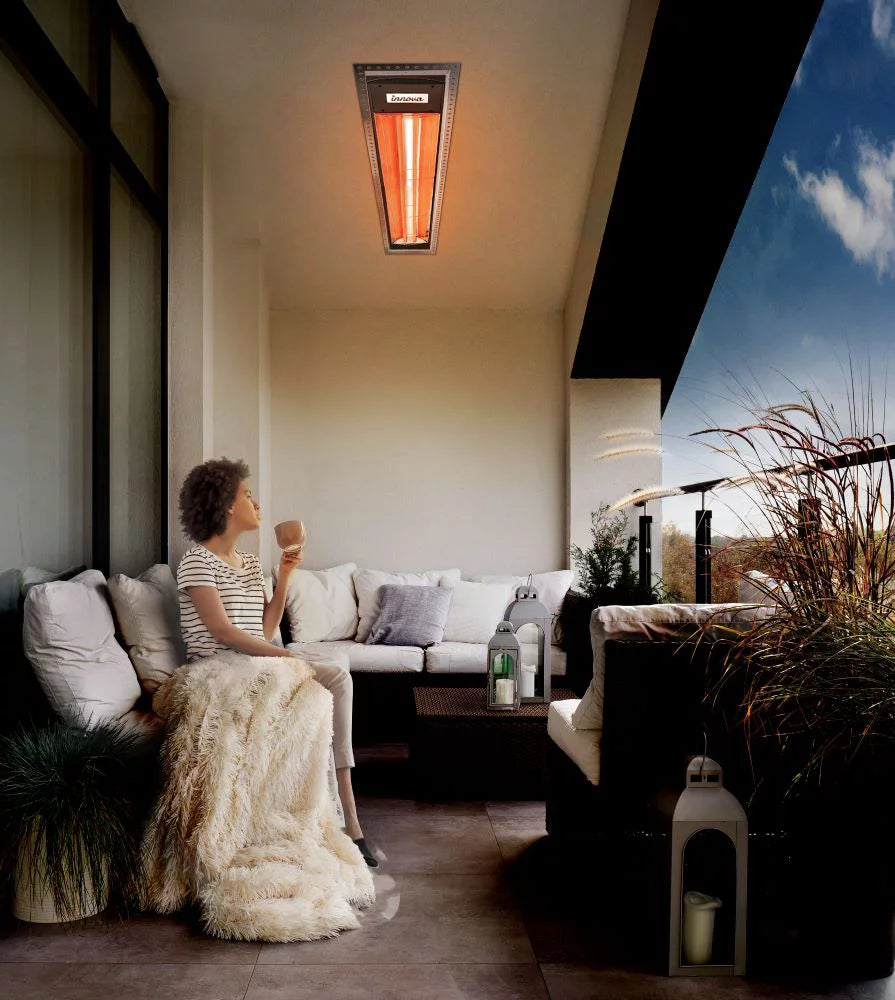 4000 Watt Electric Infrared Dual Element Heater Black Finish D796754