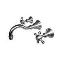 Satin Nickel Wall Mount Lavatory Faucet X9458