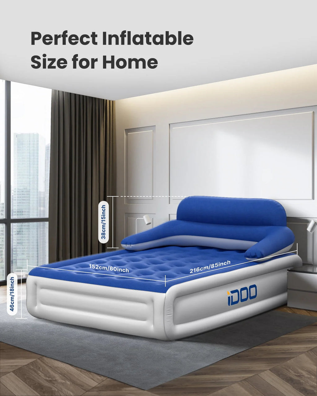 Queen Air Mattress with Built-in Pump T365254