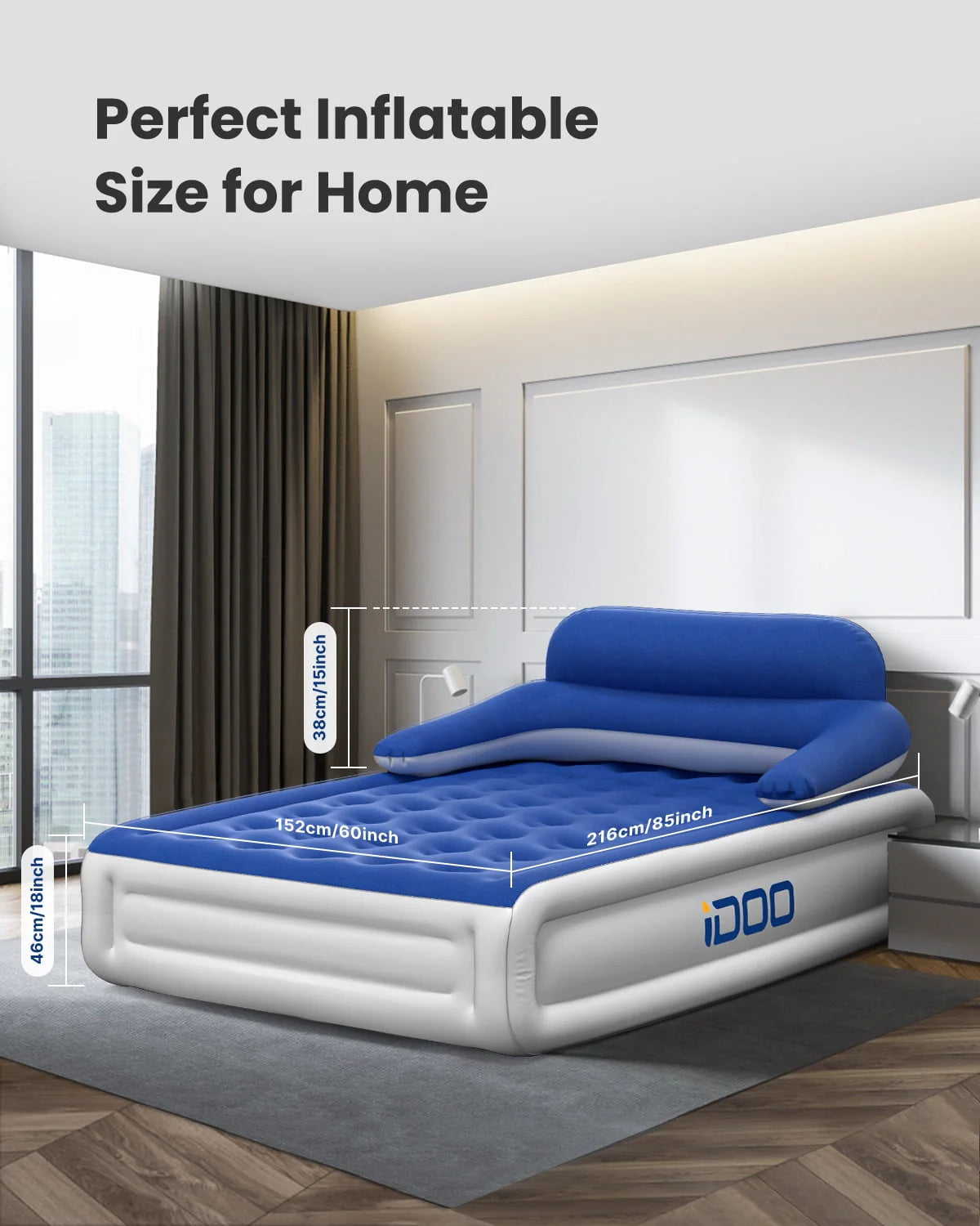 Queen Air Mattress with Built-in Pump T365254