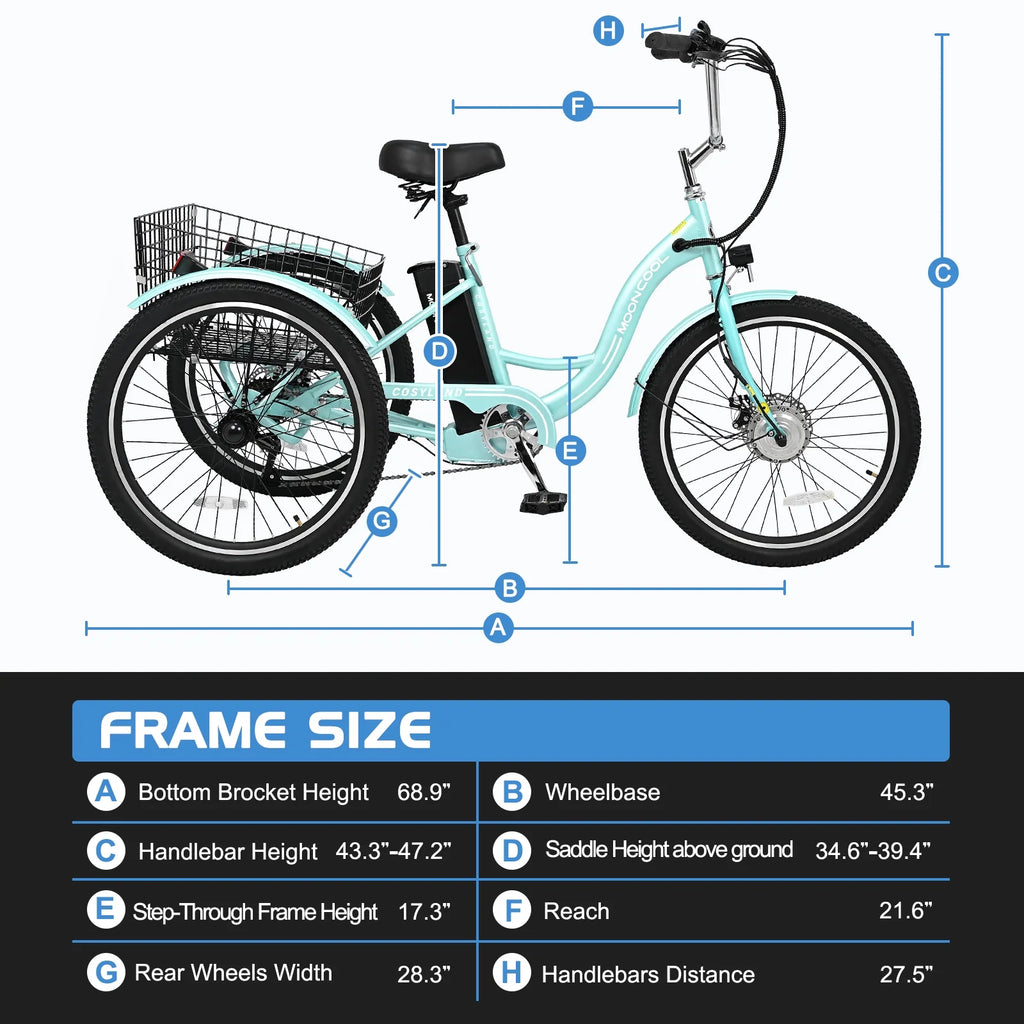 Electric Tricycle with Removable Lithium Battery E995