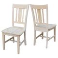 Unfinished Slat Back Dining Chair Set of 2 B6833