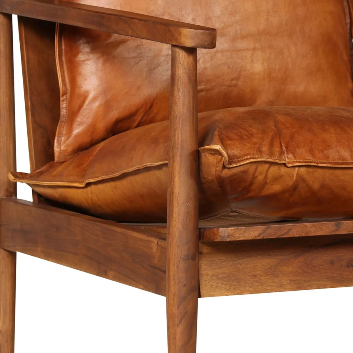 Brown Real Leather 2-Seater Sofa H4517