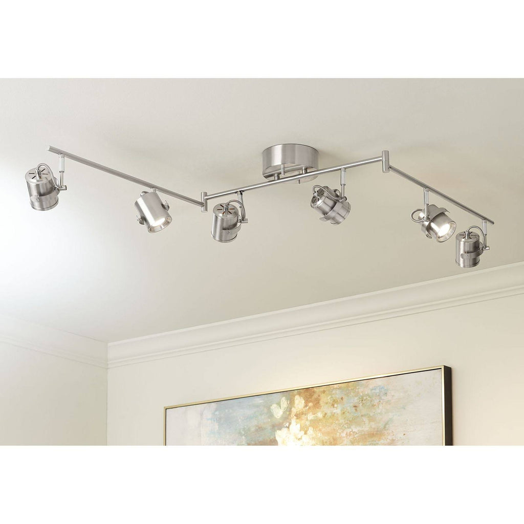 6-Light Satin Nickel LED Track Light U78235