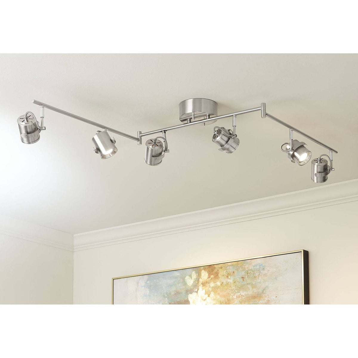 6-Light Satin Nickel LED Track Light U78235