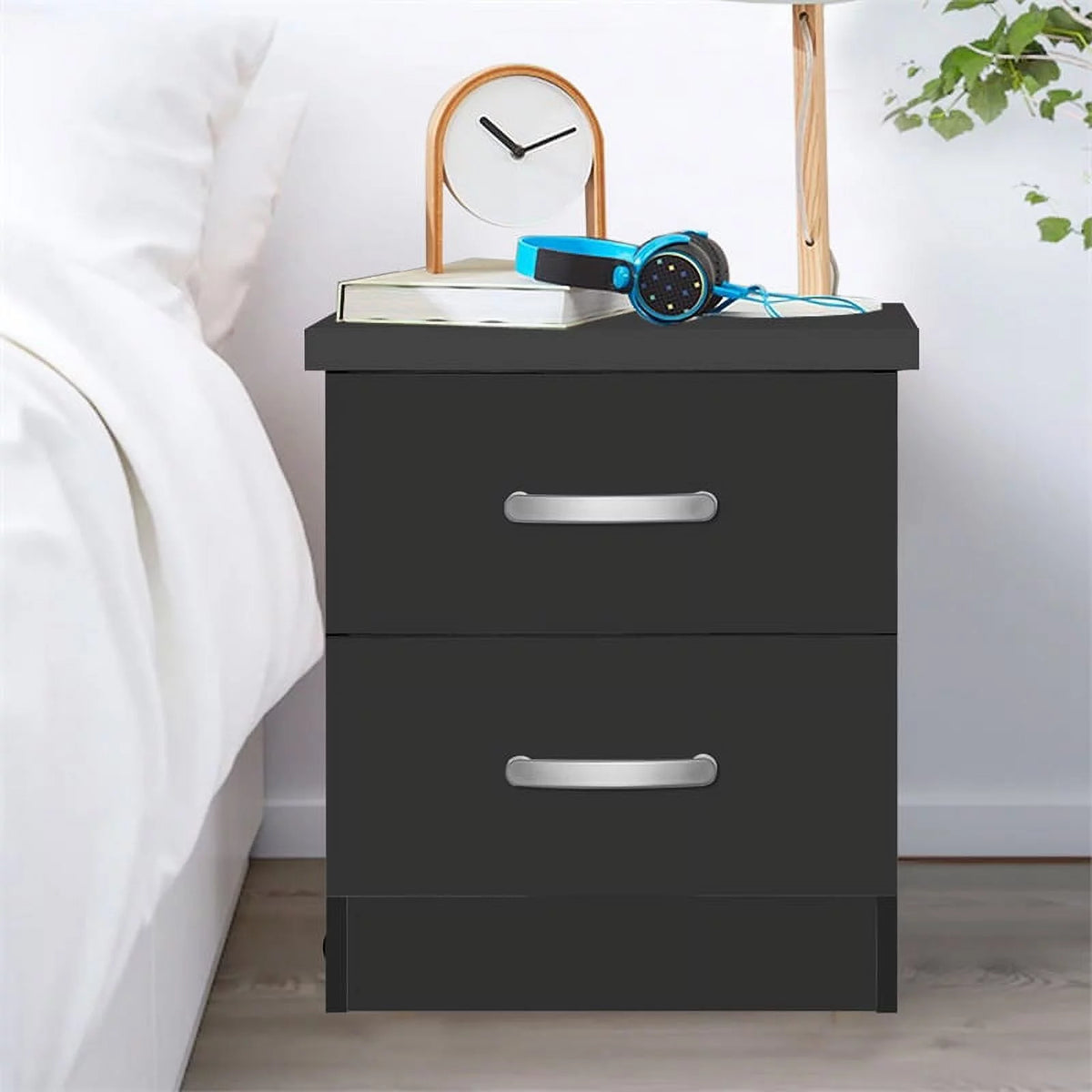Tufted Full Bed Dresser with Lock & Nightstand 3-Piece Set Y5668